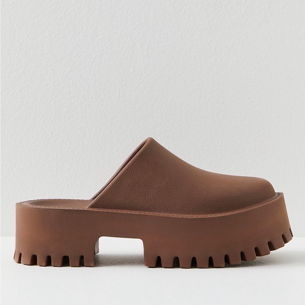 Free People Bae Platform Mules in Brown